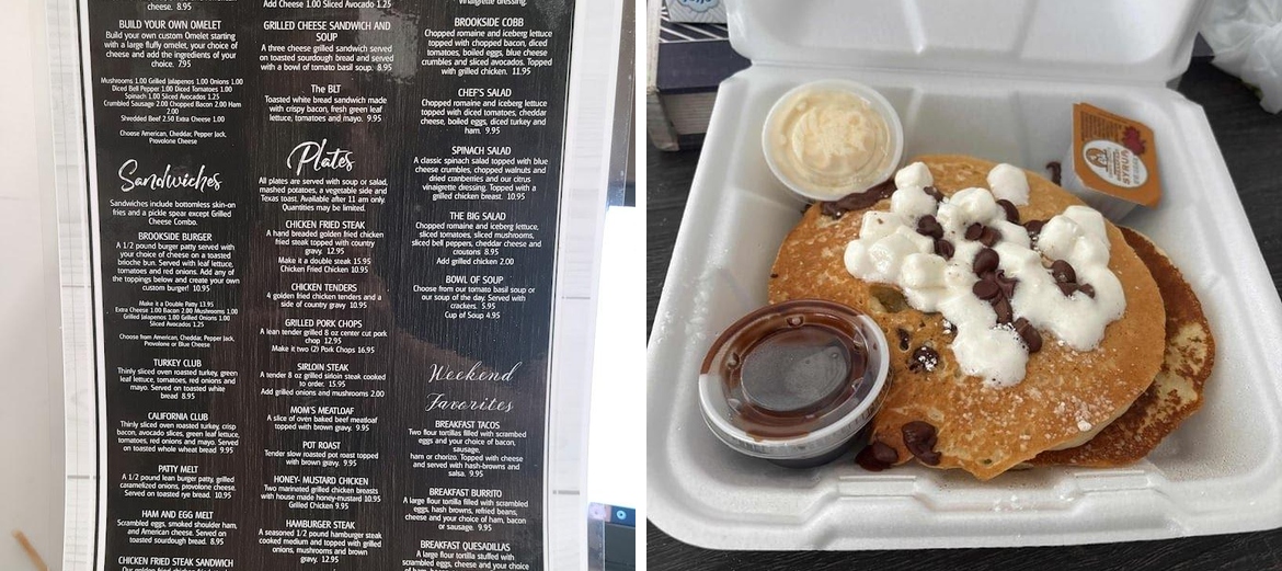 Brookside Cafe Menu